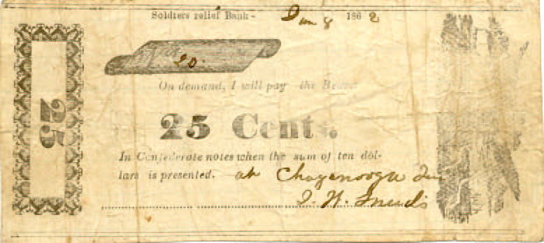 Chatt - Soldiers relief fund $0.25